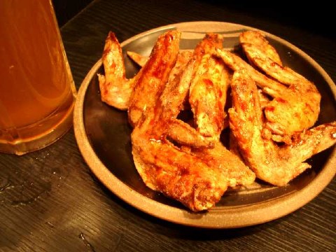 手羽先で、晩ごはん 2004/02/28-2